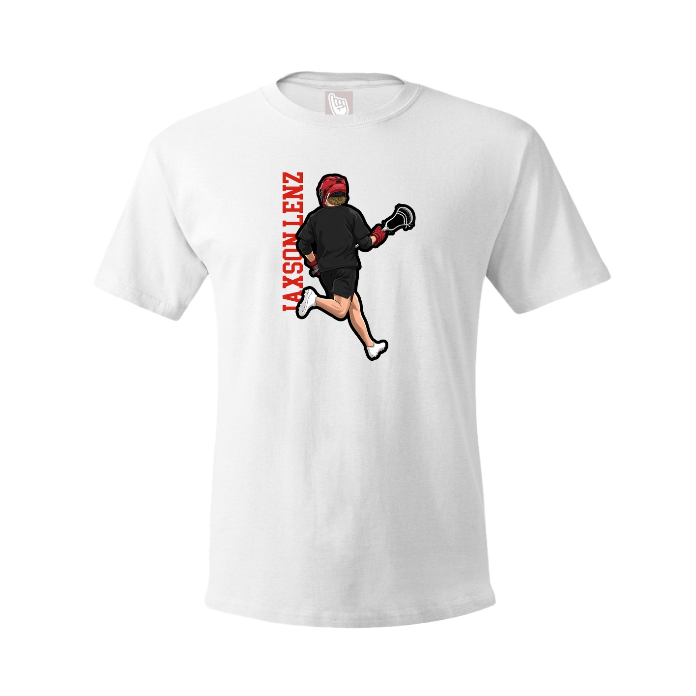 Tee — Name Vertical in White