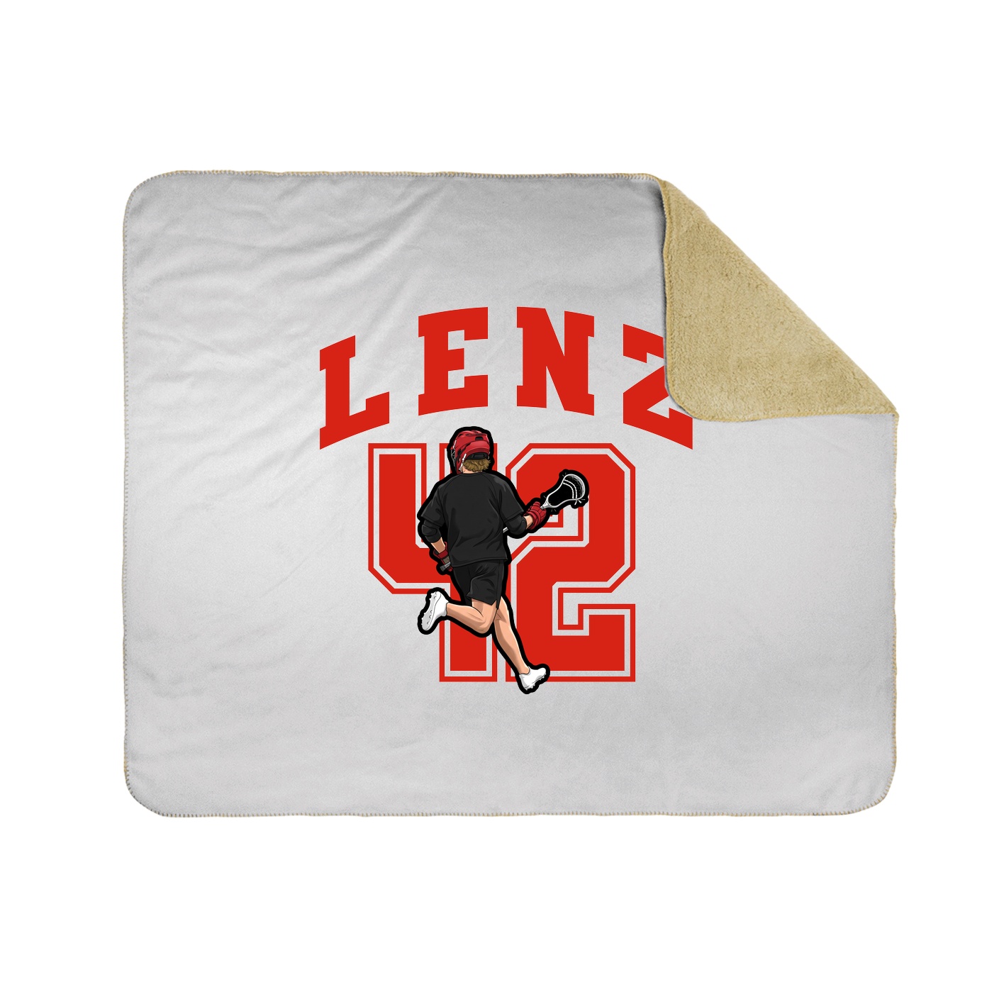Throw Blanket — Number in White