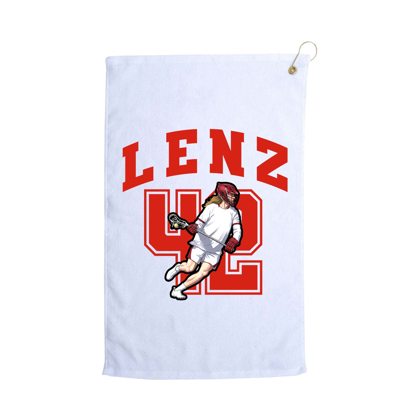 Golf Towel — Number in White