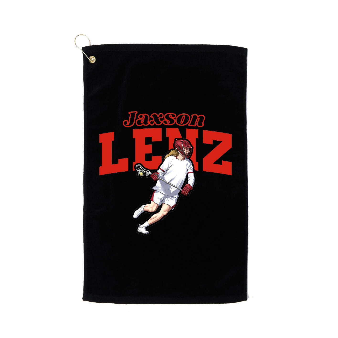 Golf Towel — Name Arch in Black