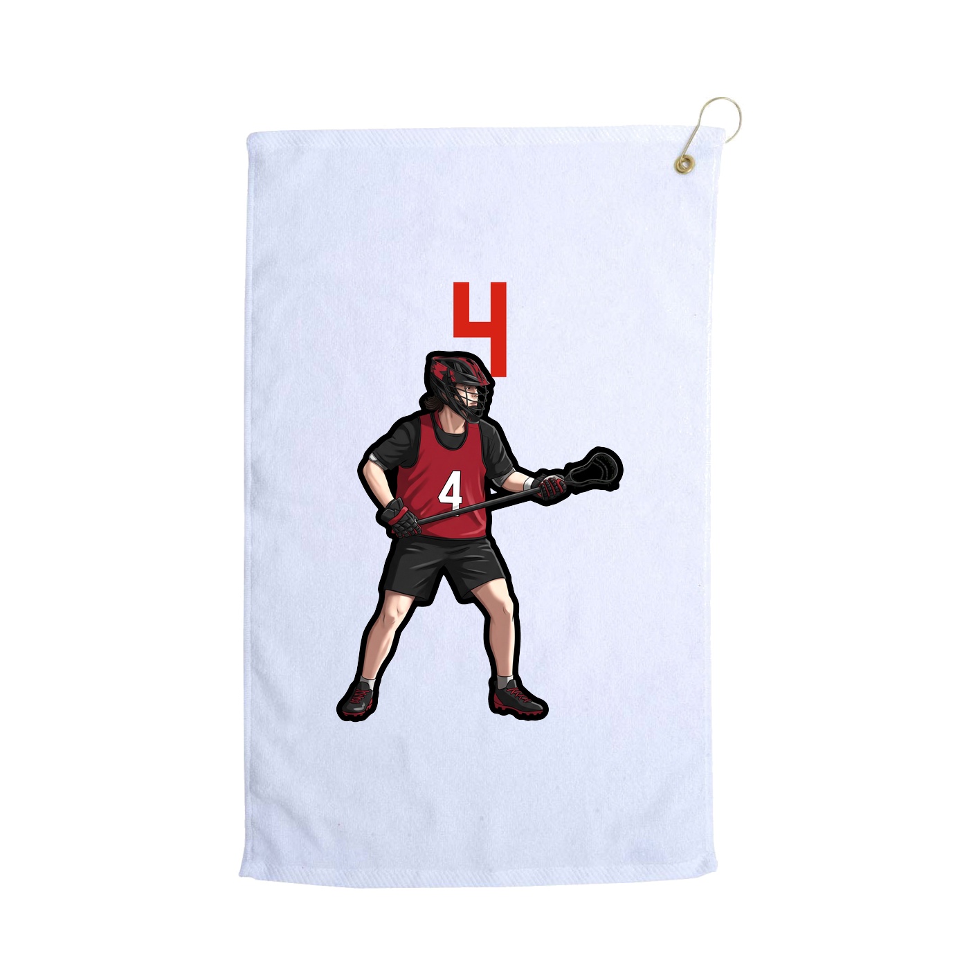 Golf Towel — Number Top in White