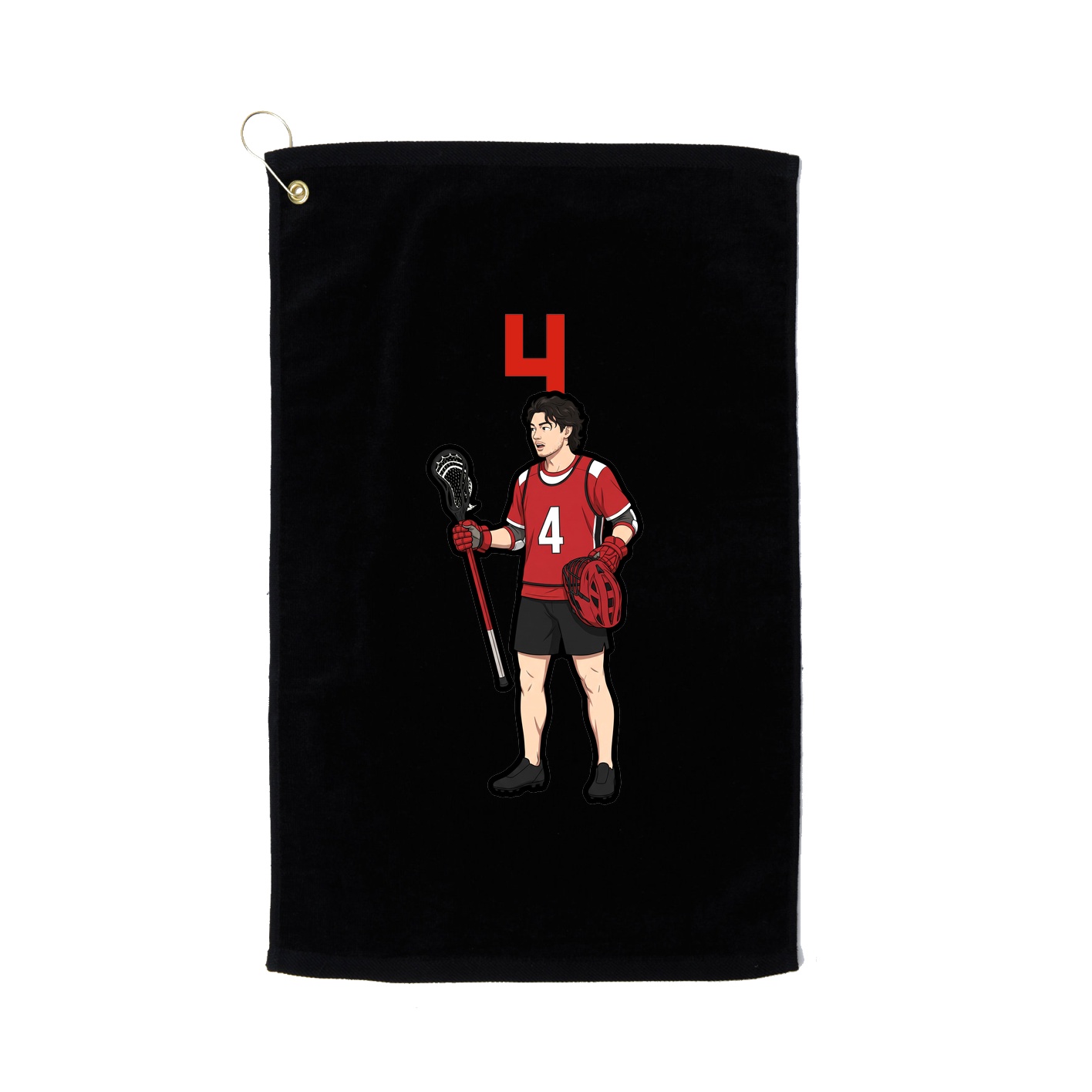 Golf Towel — Number Top in Black