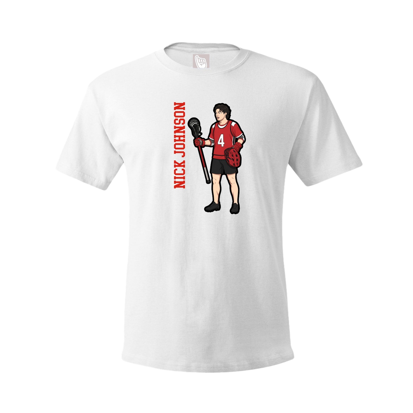 Tee — Name Vertical in White
