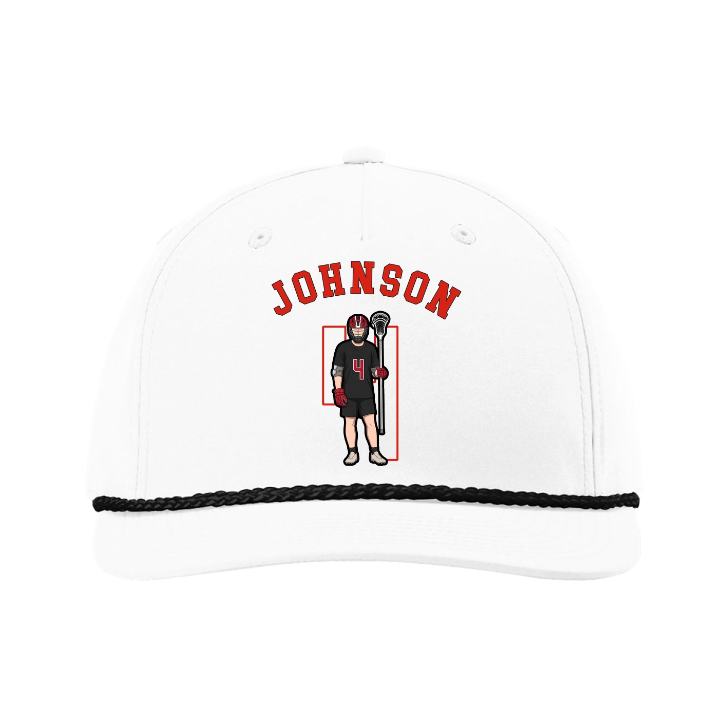 Five-Panel Classic Rope Cap — Shirsey Arch in White
