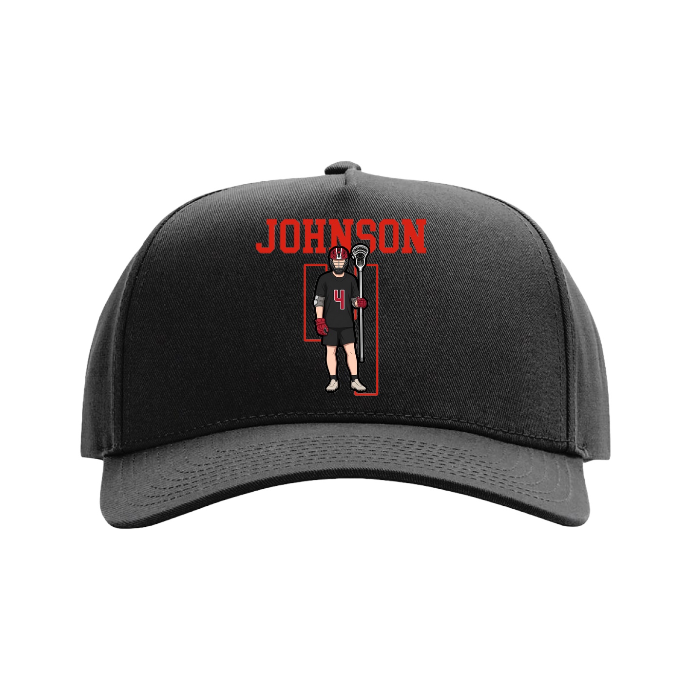 Full Fabric Five-Panel Champ Cap — Shirsey in Black