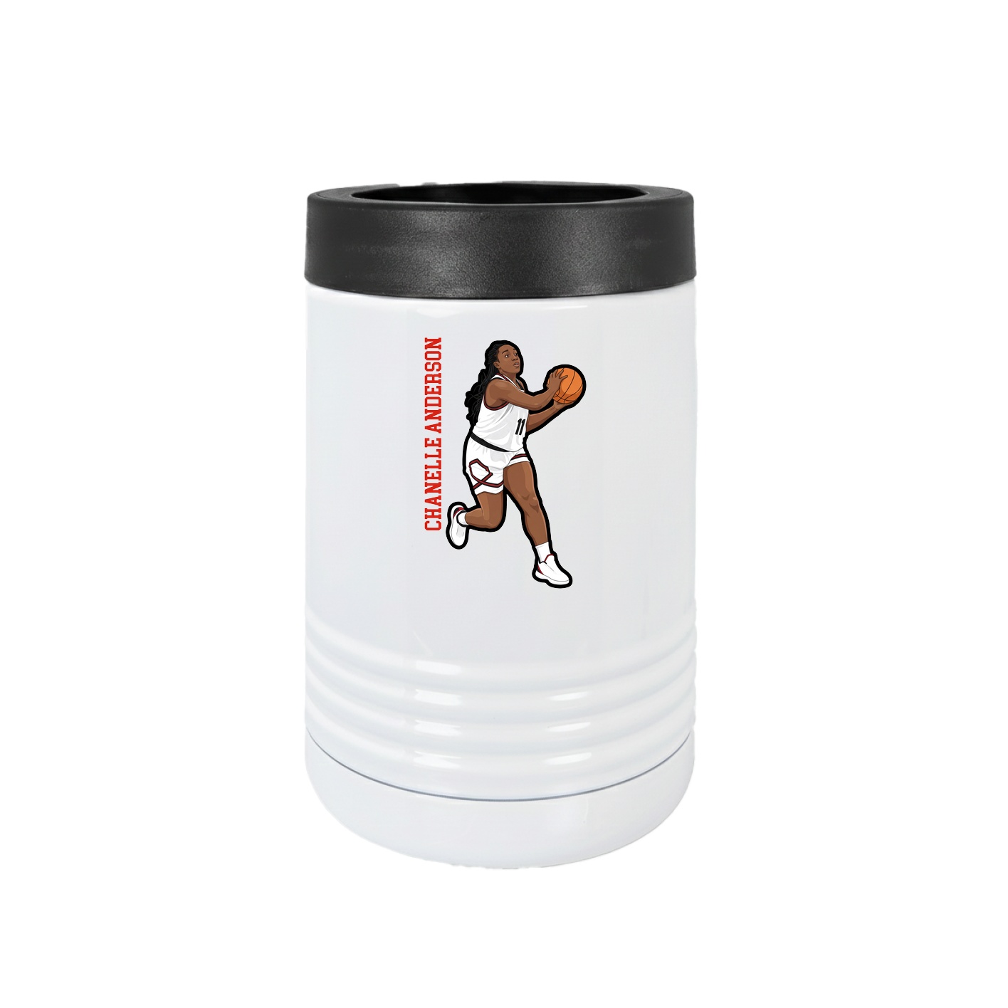 Beverage Holder — Name Vertical in White