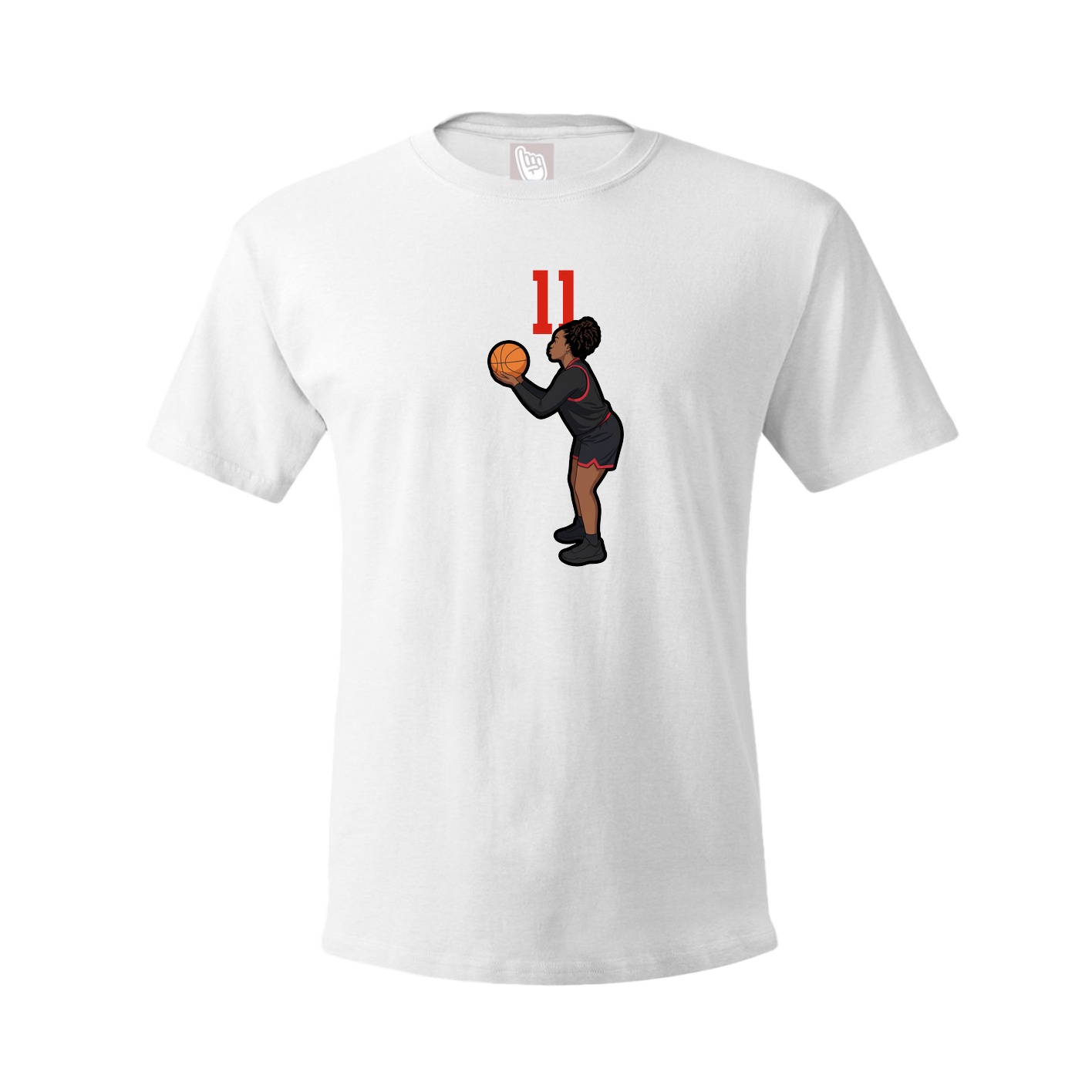 Youth Tee — Number Top in White