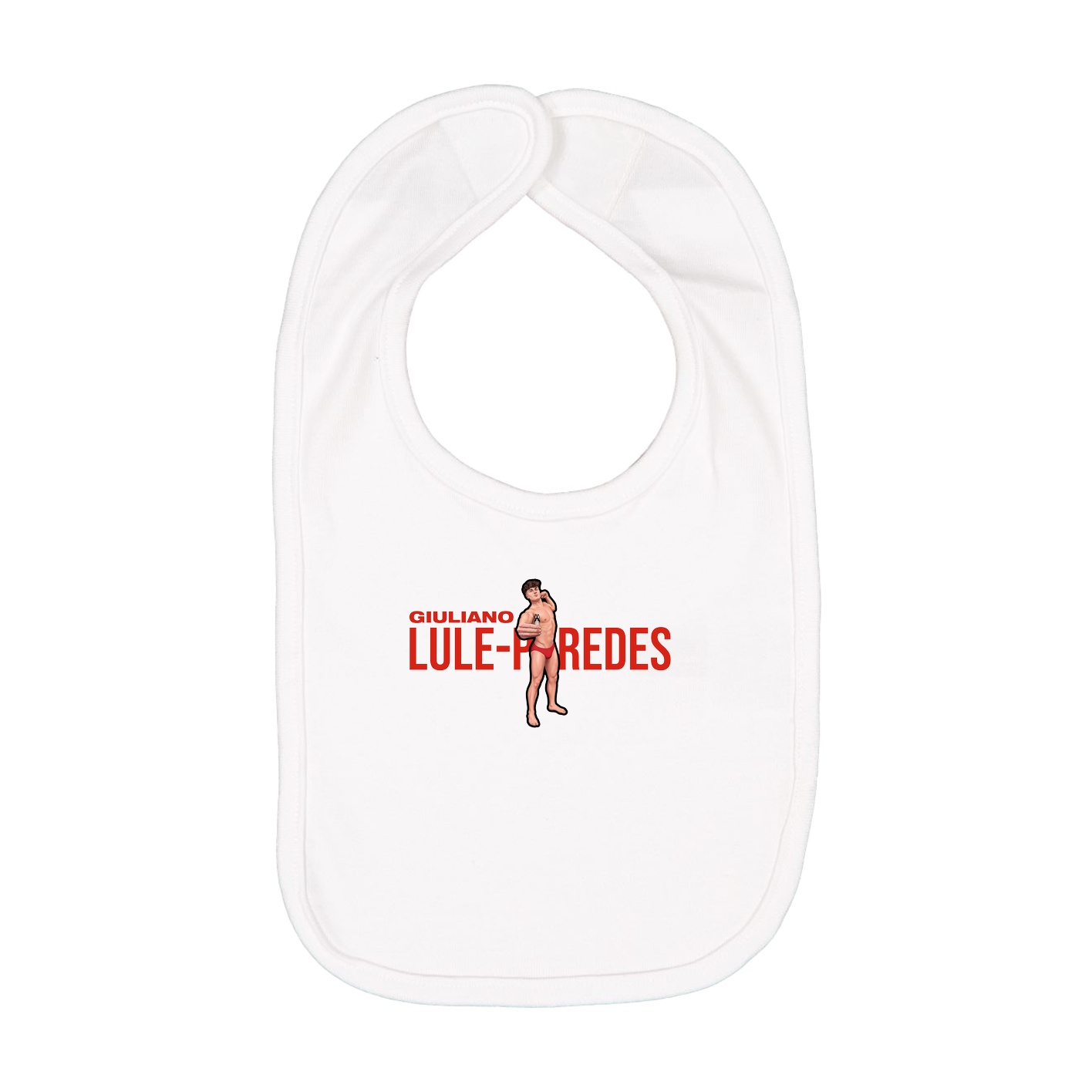 Infant Bib — Player Name in White