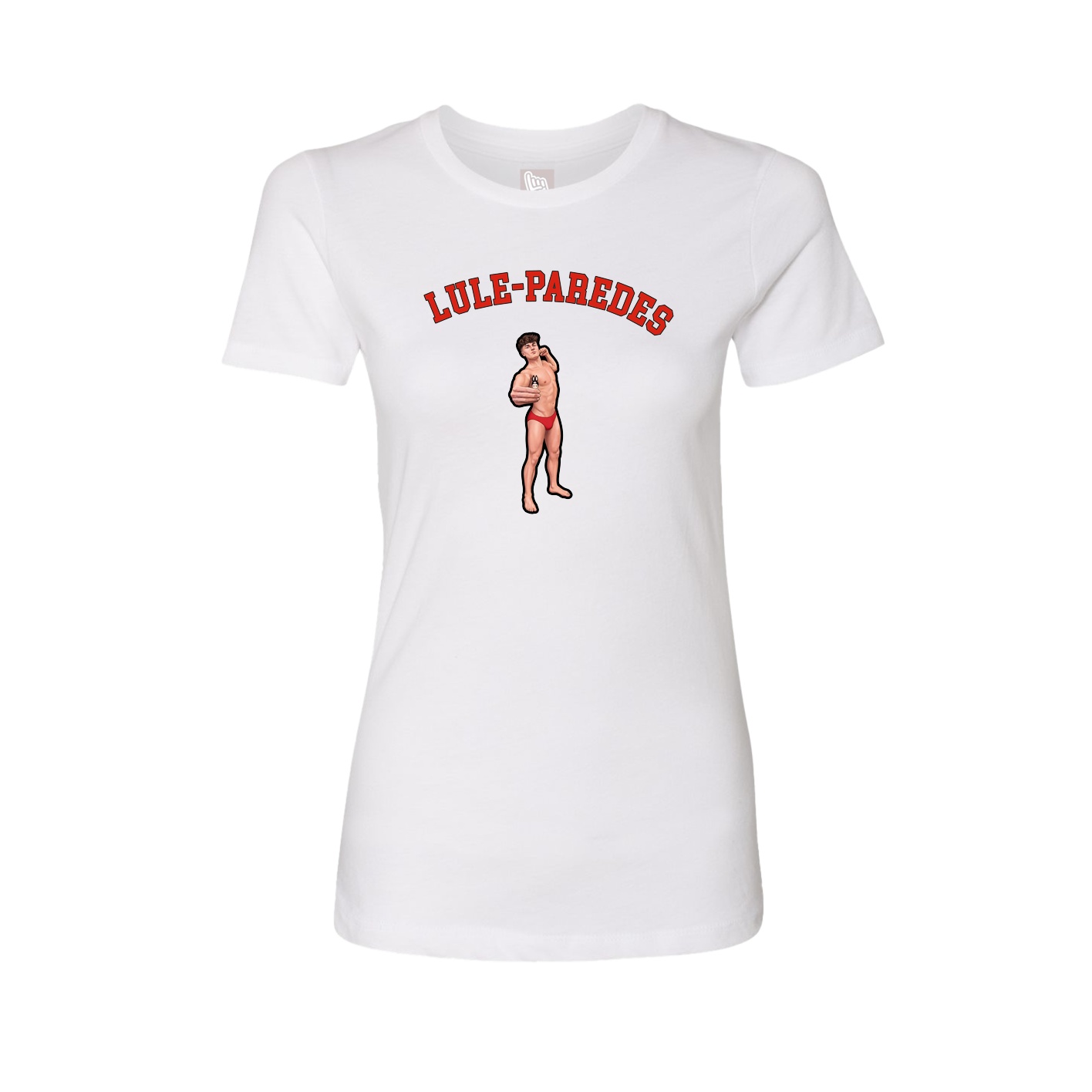 Fitted Women's Tee — Shirsey Arch in White