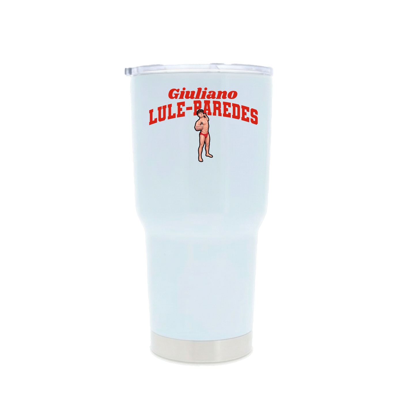 30oz Stainless Steel Tumbler — Signature Arch in White
