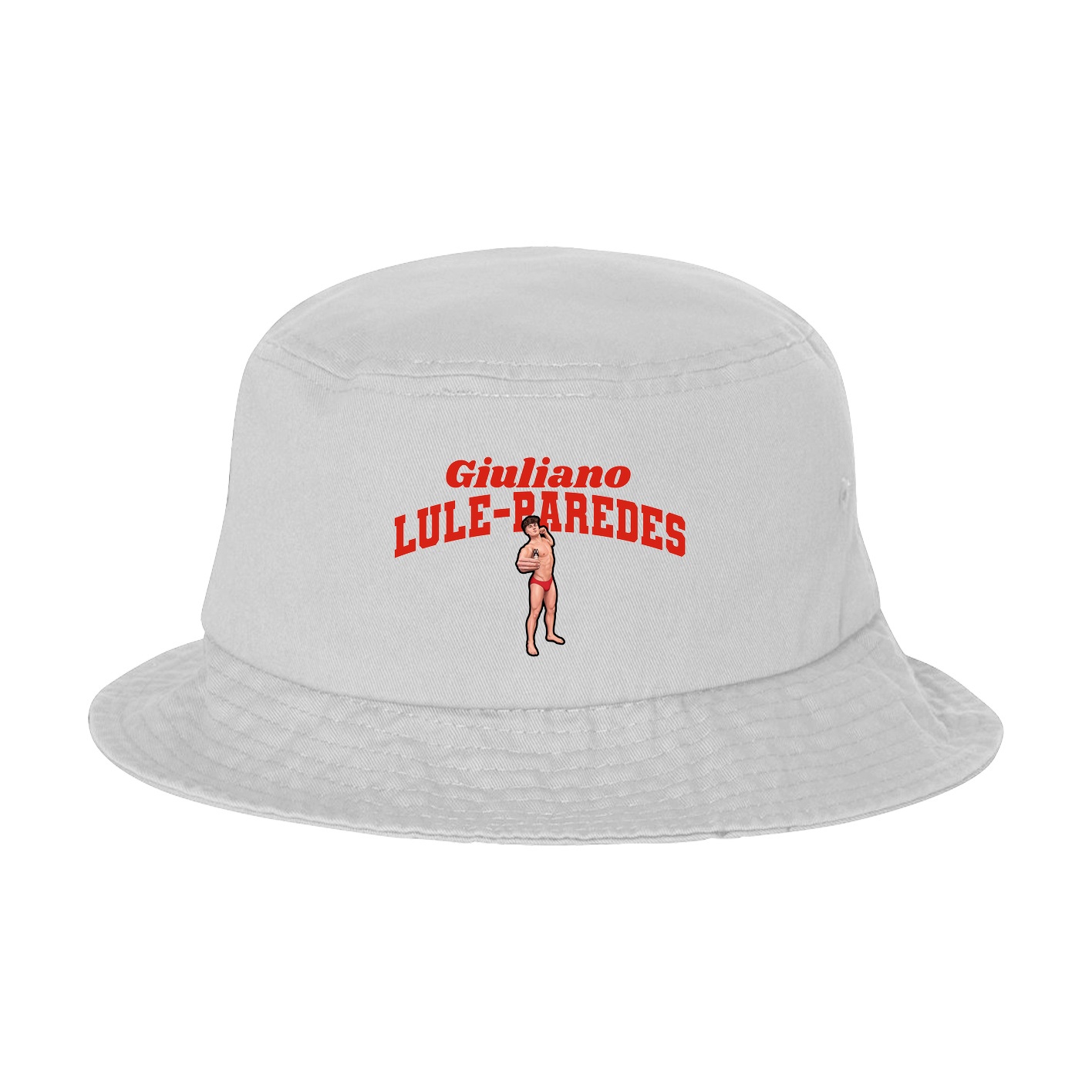 Bucket Cap — Signature Arch in White