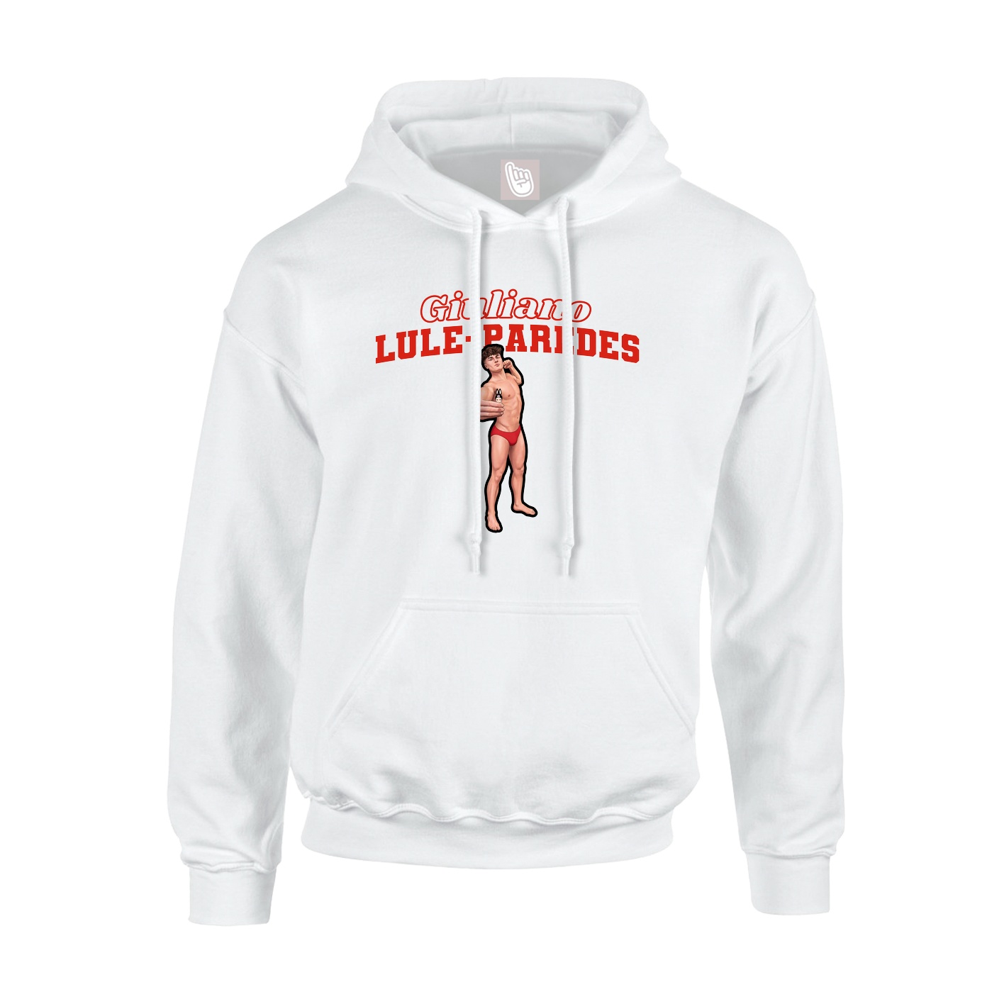 Hoodie — Name Arch in White