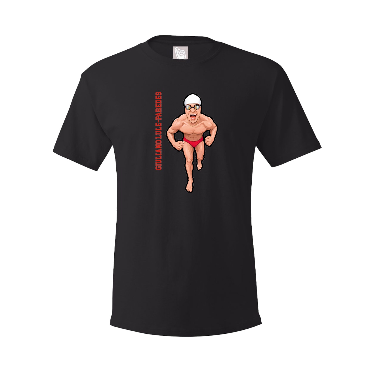 Youth Tee — Name Vertical in Black