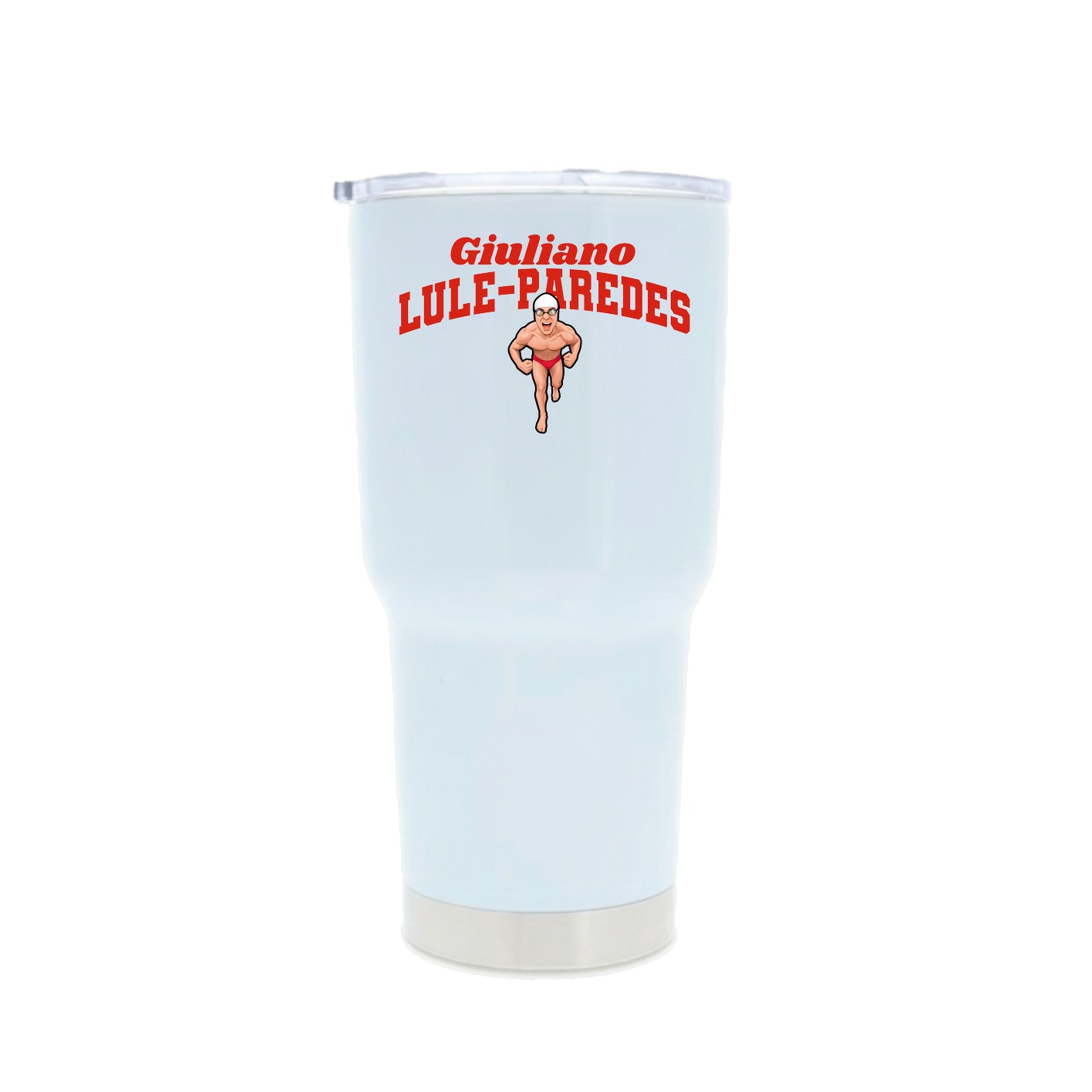 30oz Stainless Steel Tumbler — Signature Arch in White