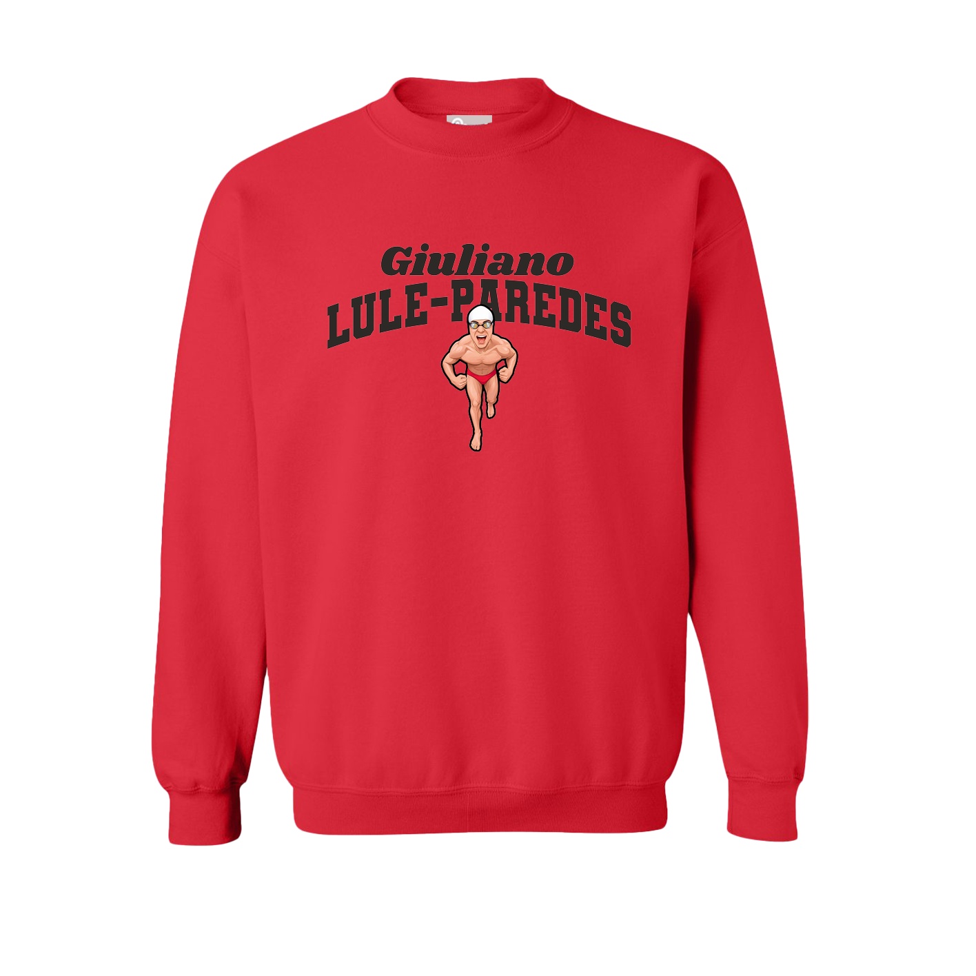 Fleece Crew — Signature Arch in Red