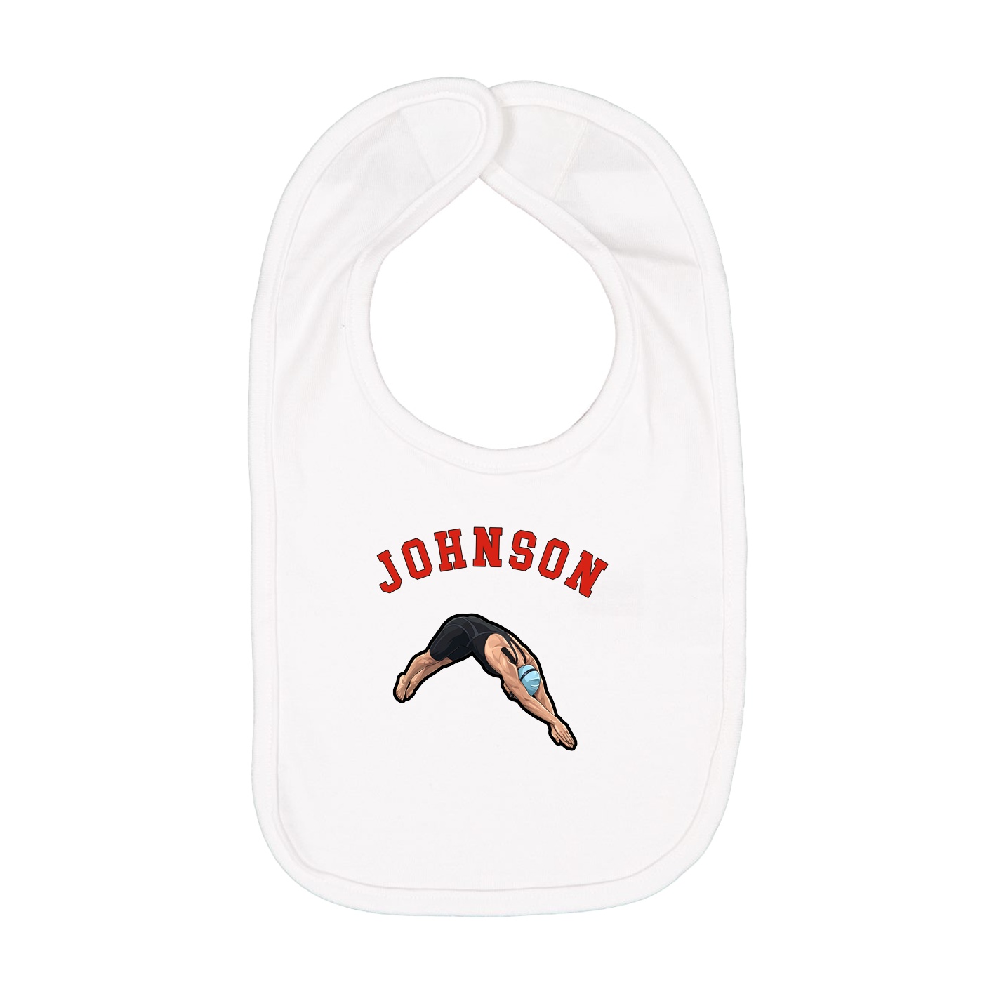 Infant Bib — Shirsey Arch in White