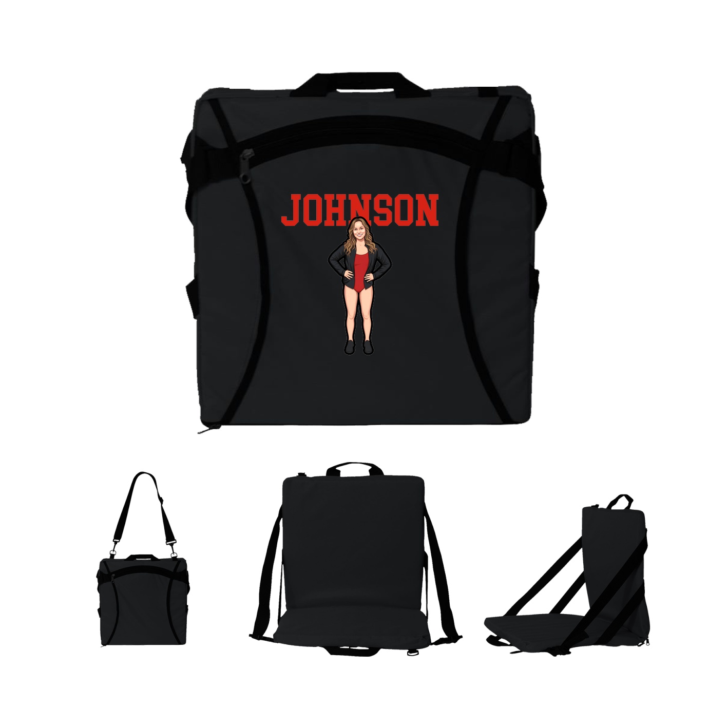 Folding Stadium Seat — Shirsey in Black