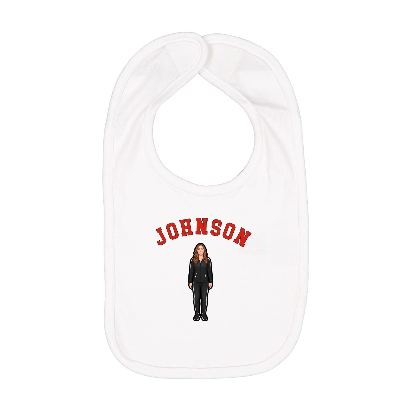 Infant Bib — Shirsey Arch in White