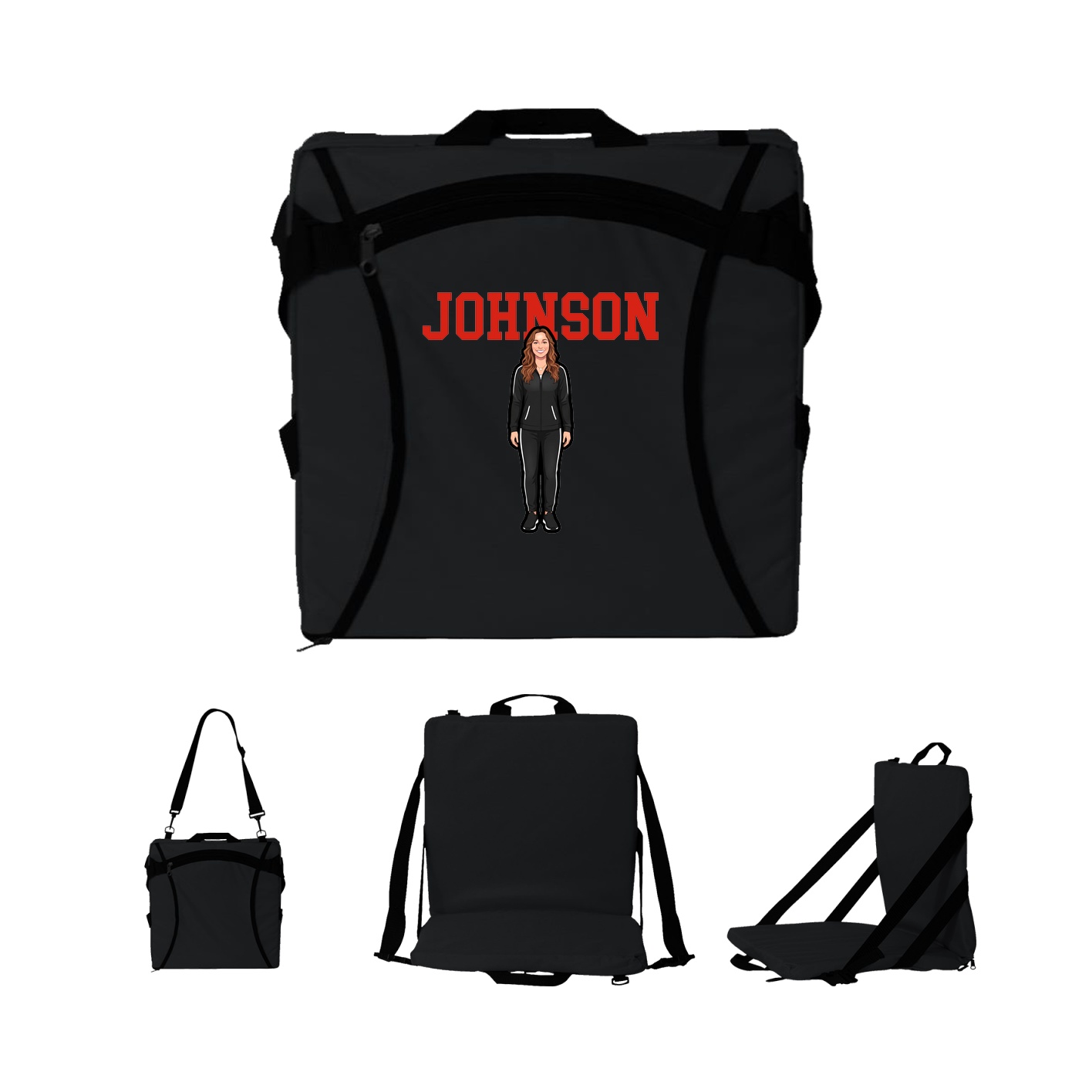 Folding Stadium Seat — Shirsey in Black