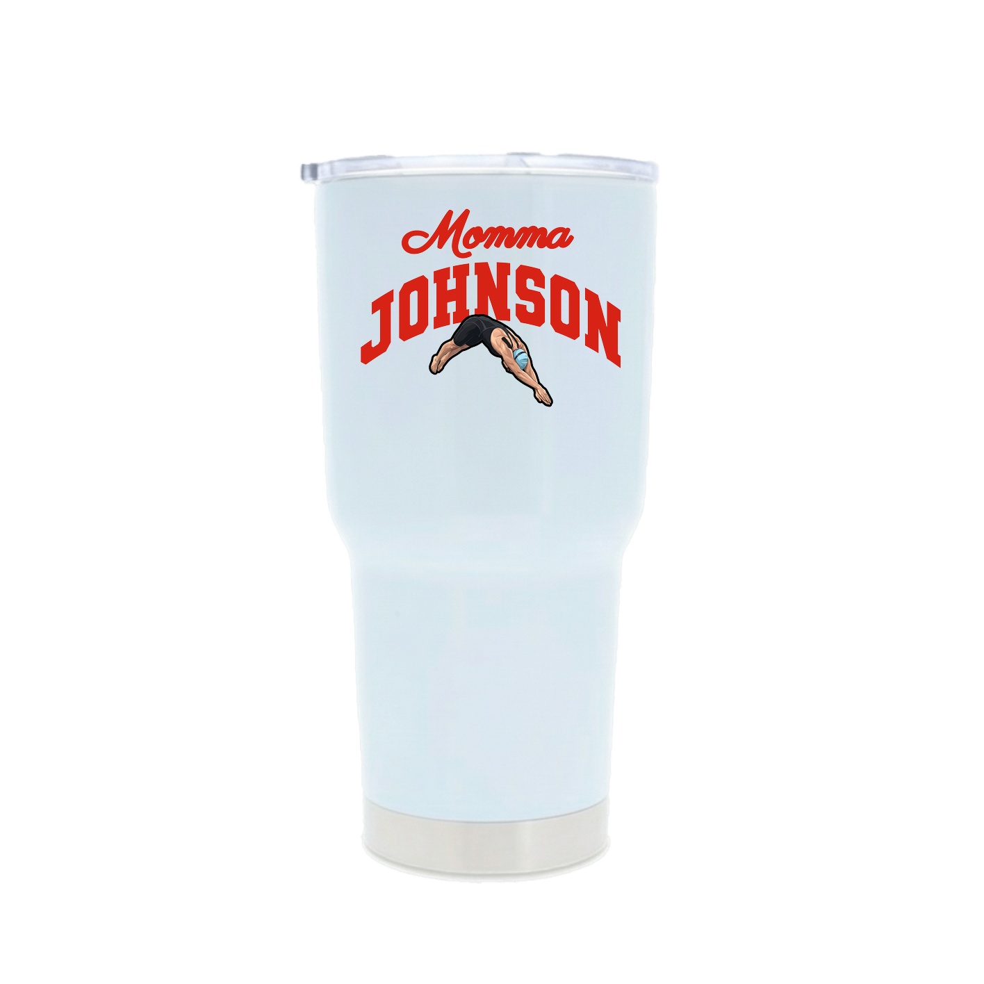 30oz Stainless Steel Tumbler — Mothers Day Arch in White