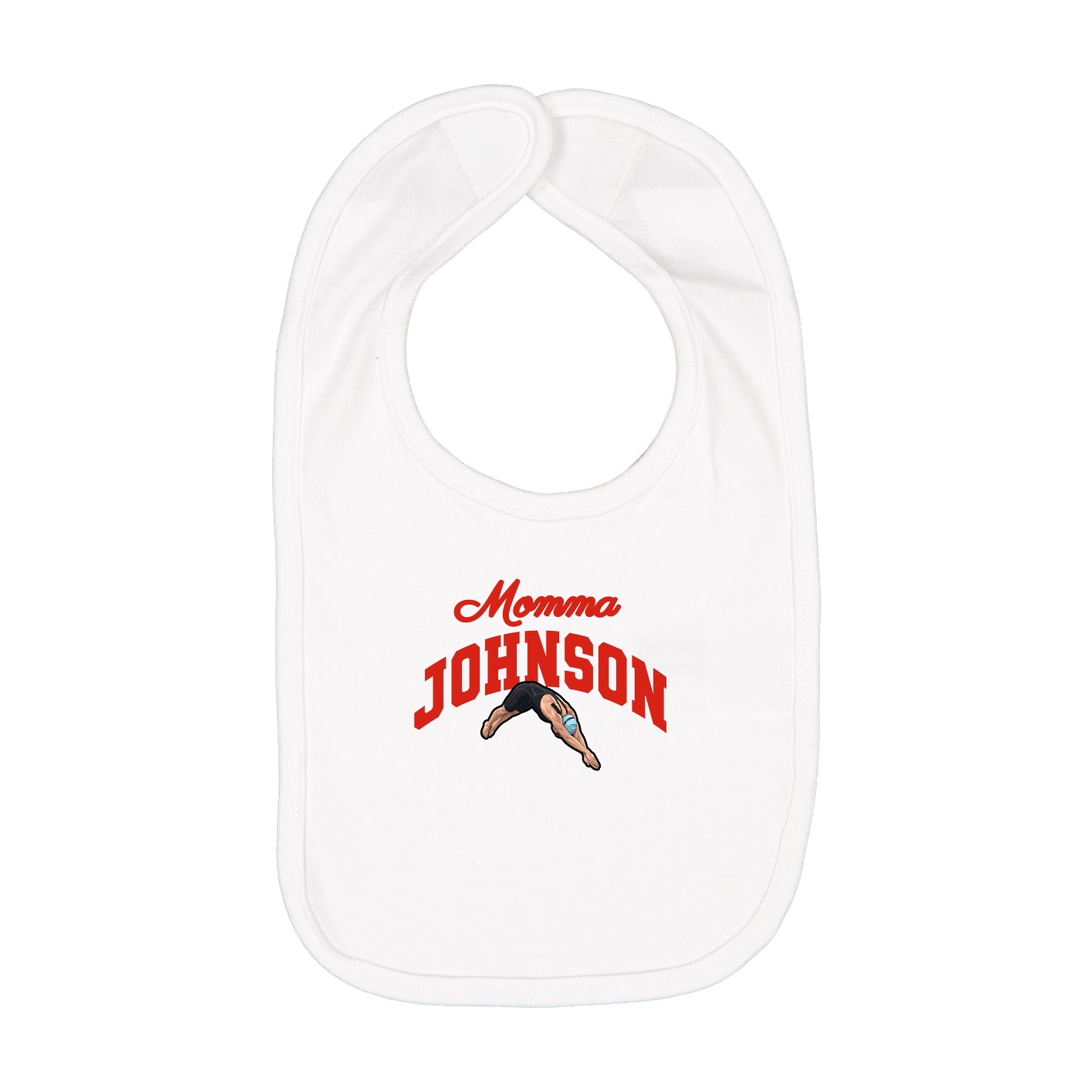Infant Bib — Mothers Day Arch in White