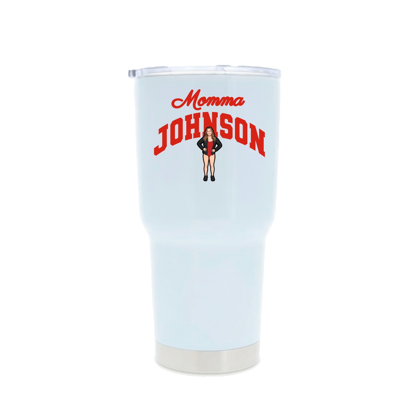 30oz Stainless Steel Tumbler — Mothers Day Arch in White