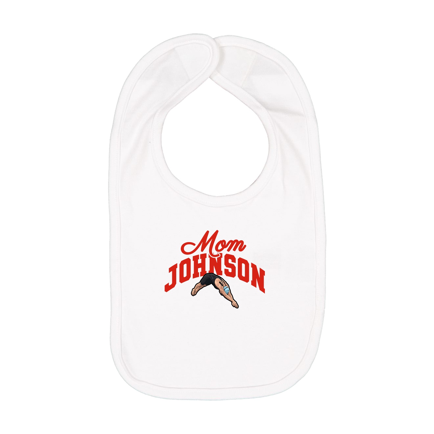 Infant Bib — Mothers Day Arch in White