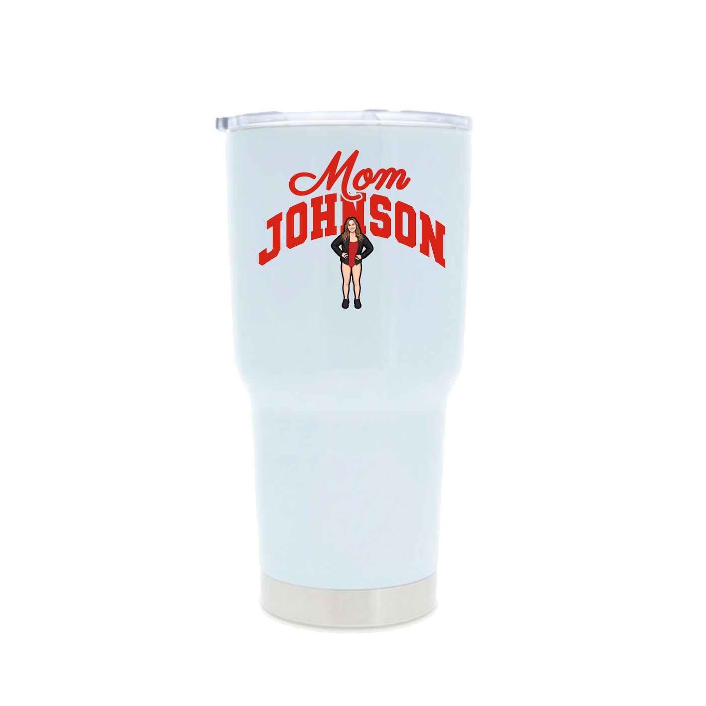 30oz Stainless Steel Tumbler — Mothers Day Arch in White