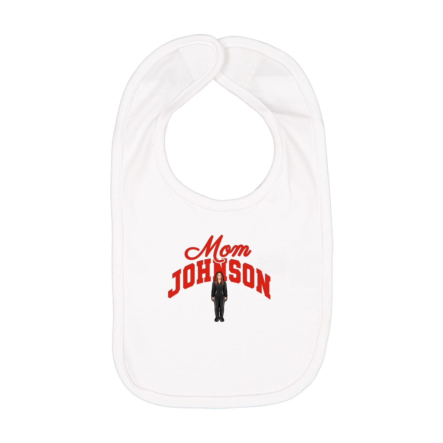 Infant Bib — Mothers Day Arch in White