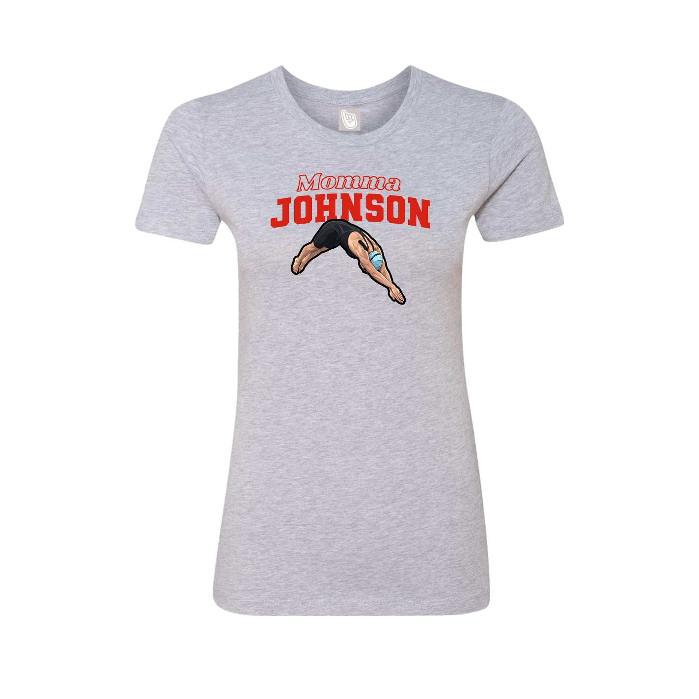 Womens Tee — Mothers Day Block in Grey