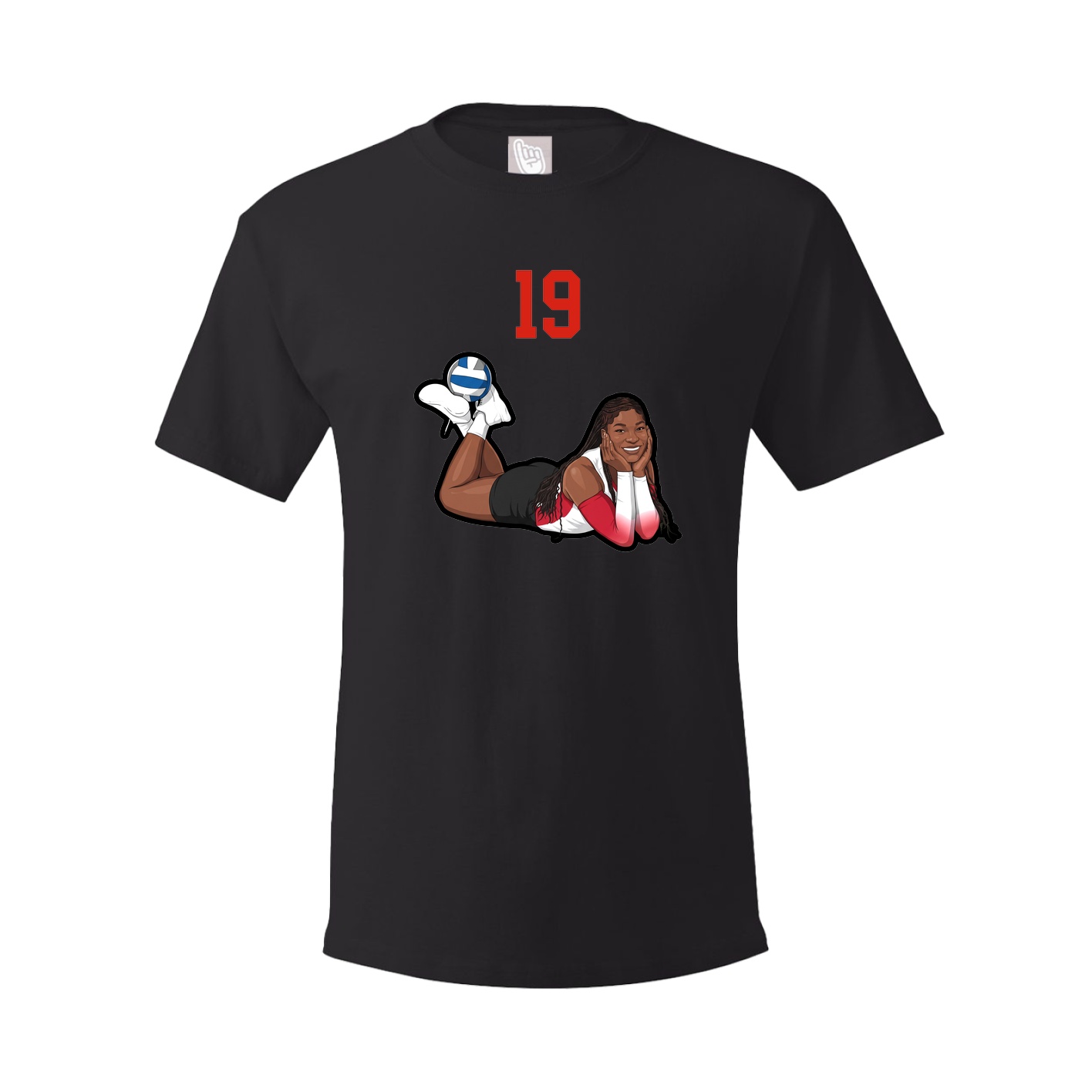 Youth Tee — Number Top in Black