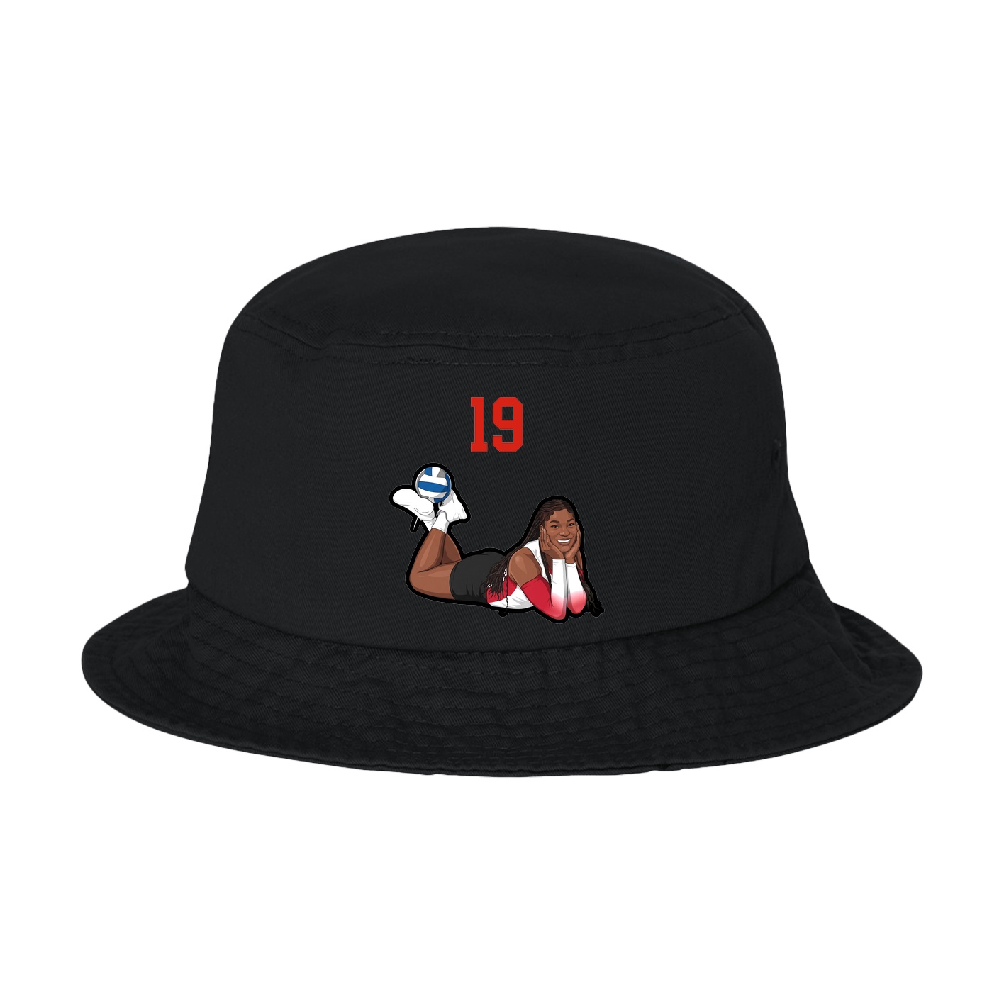 Bucket Cap — Number Top in Black