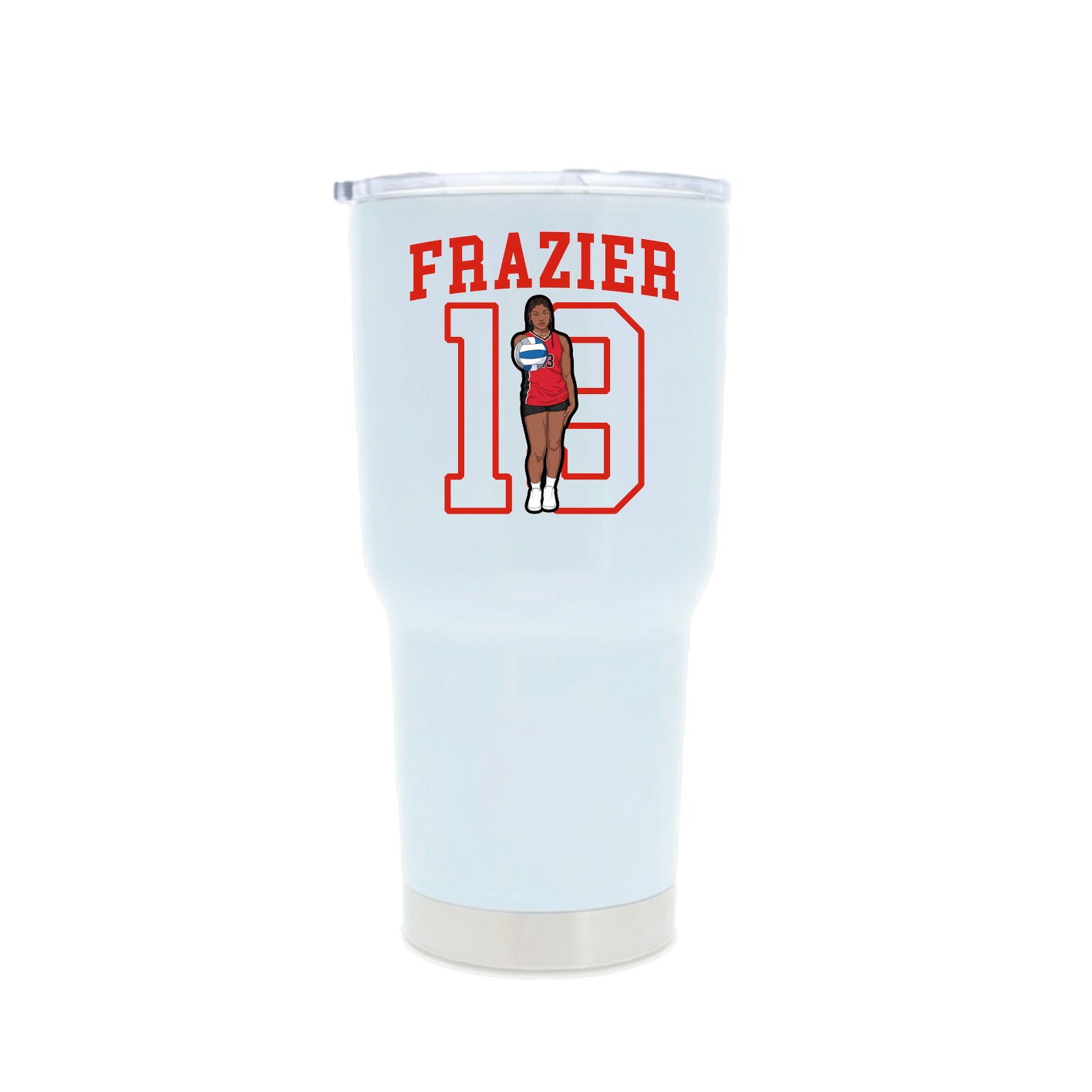 30oz Stainless Steel Tumbler — Shirsey in White
