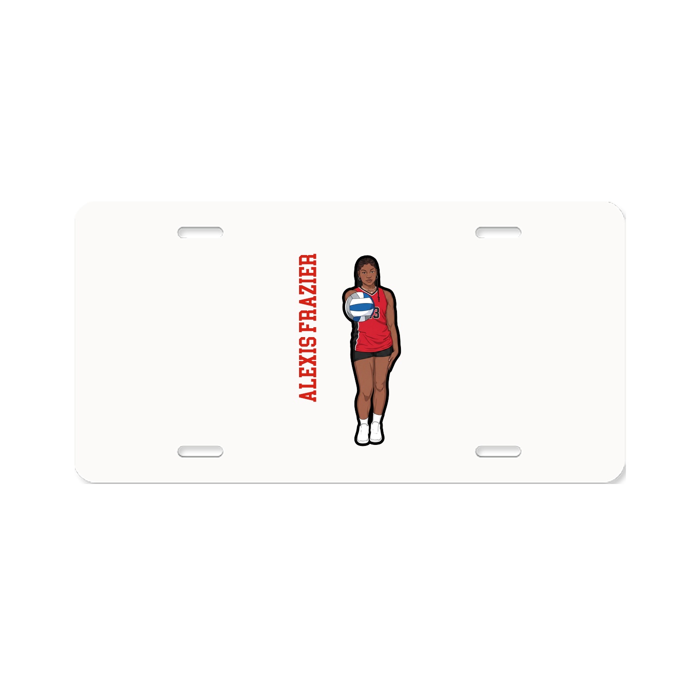 License Plate — Name Vertical in Classic