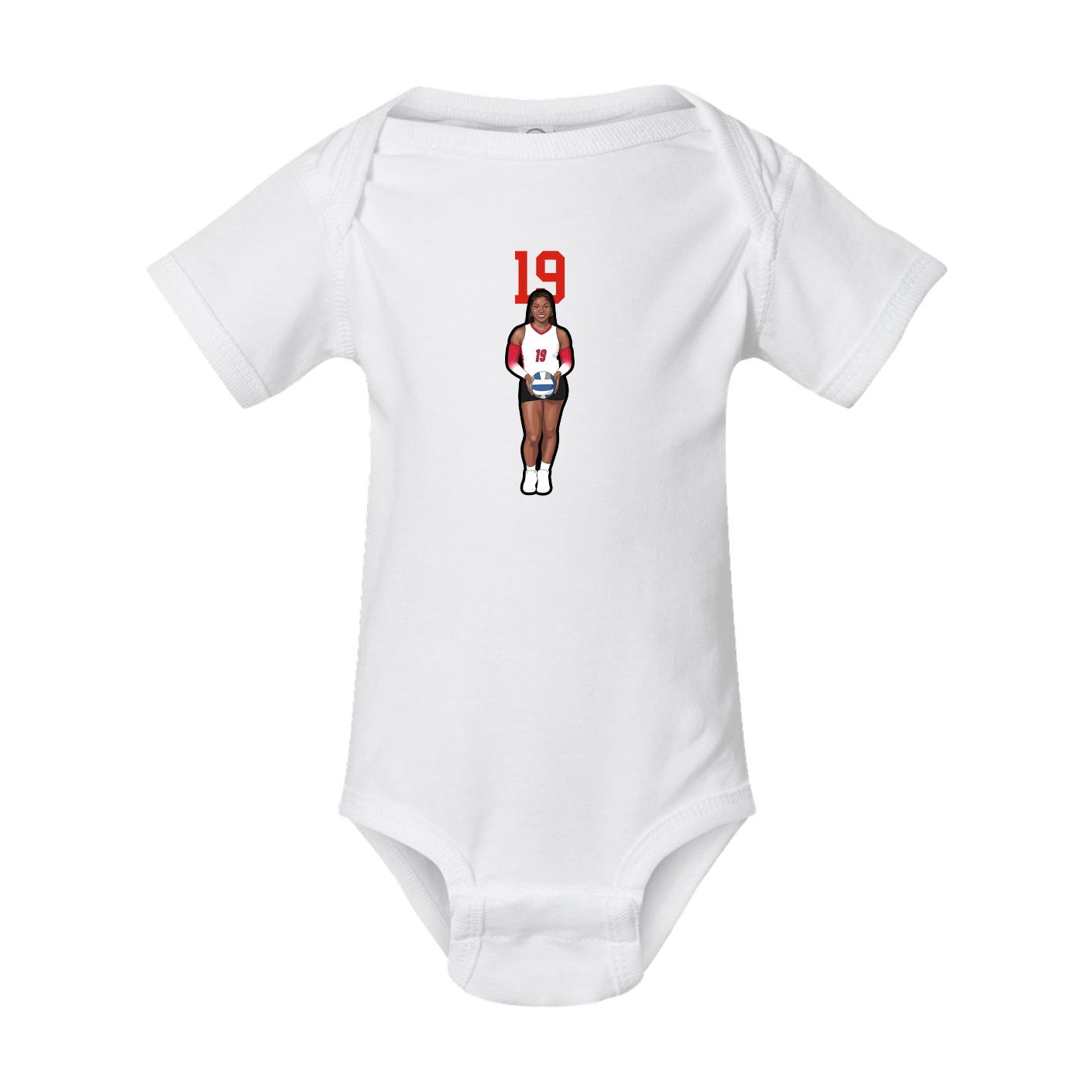 Baby Onesie — Number Top in White