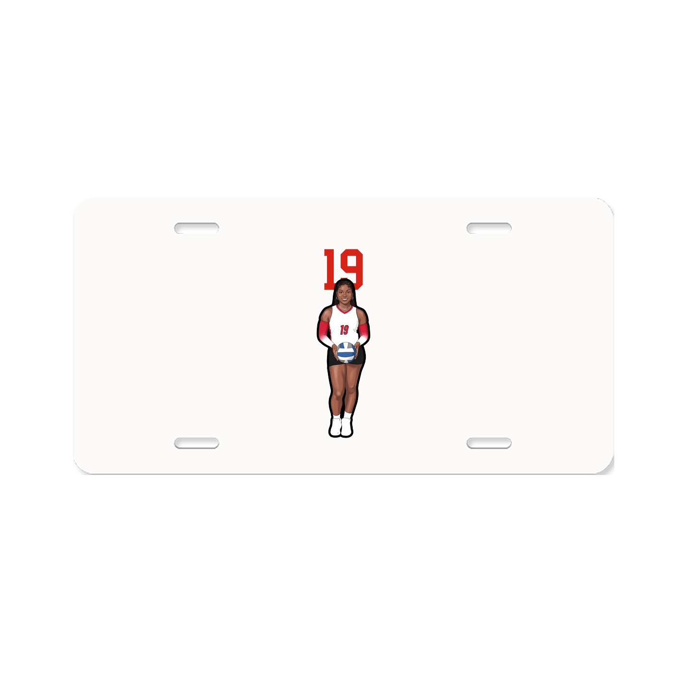 License Plate — Number Top in Classic