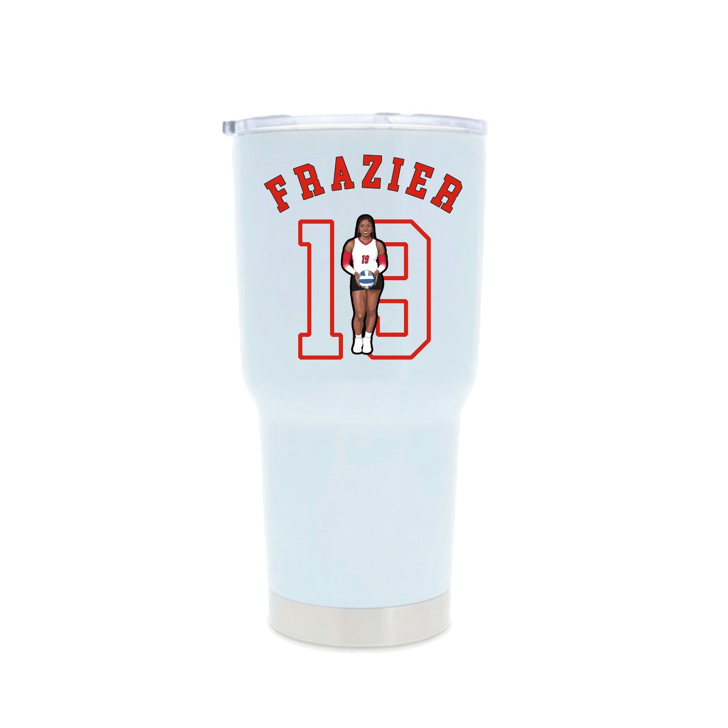 30oz Stainless Steel Tumbler — Shirsey Arch in White