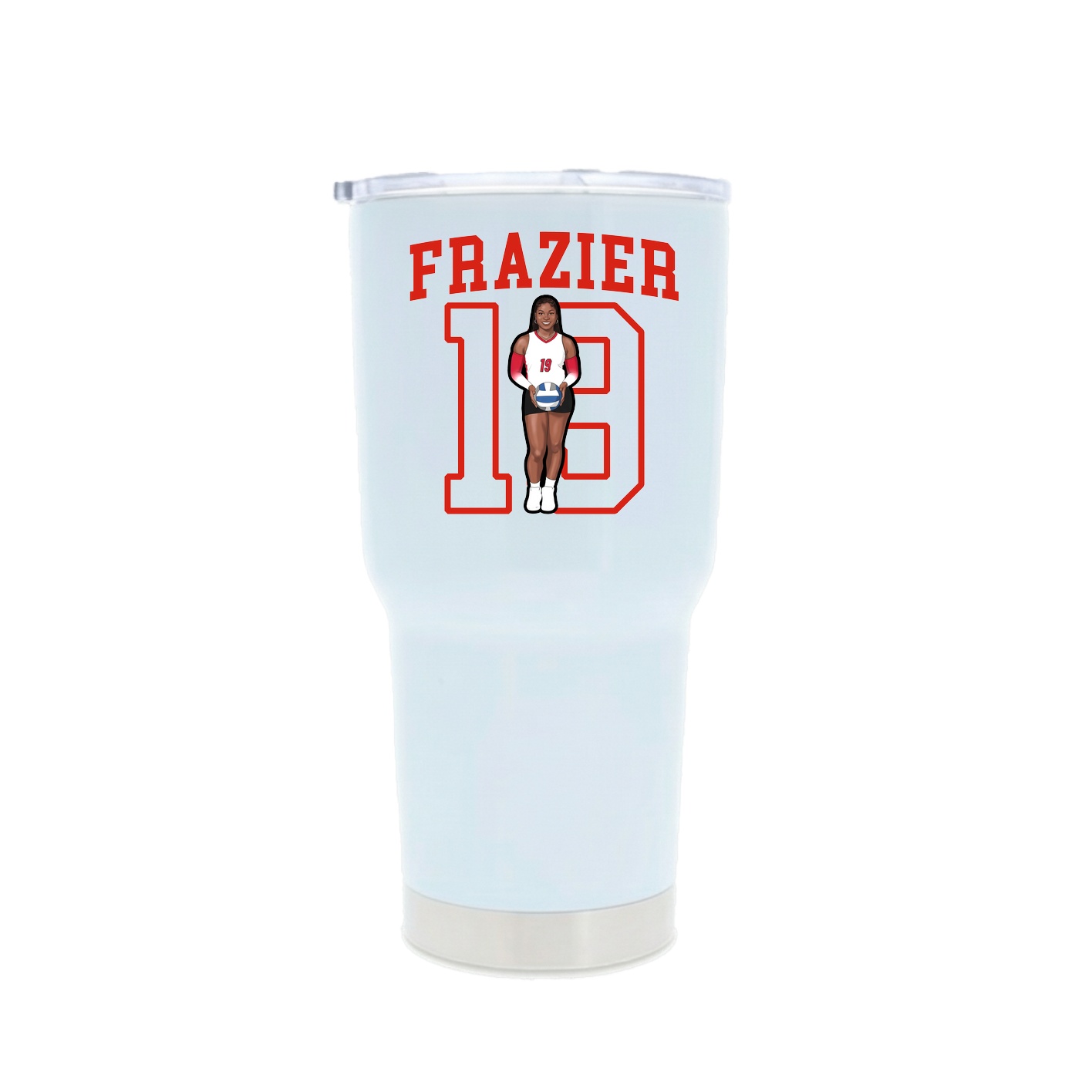 30oz Stainless Steel Tumbler — Shirsey in White