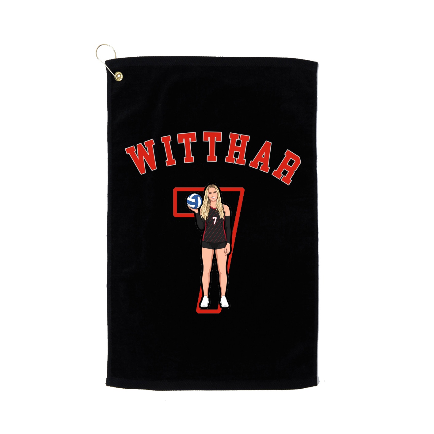Golf Towel — Shirsey Arch in Black