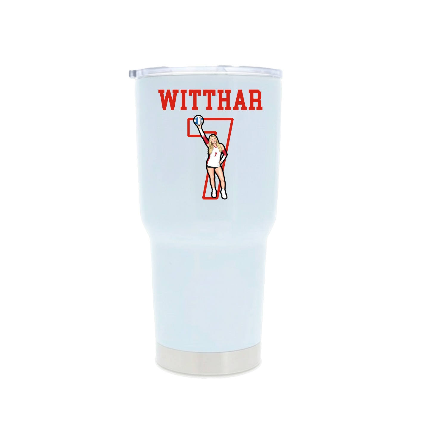 30oz Stainless Steel Tumbler — Shirsey in White
