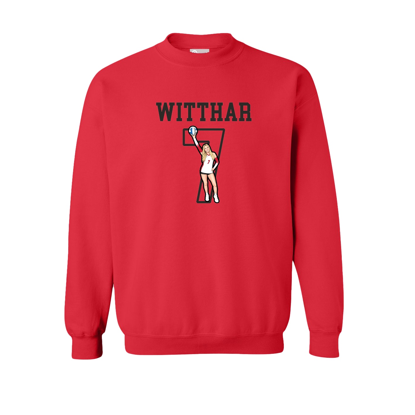 Fleece Crew — Shirsey in Red