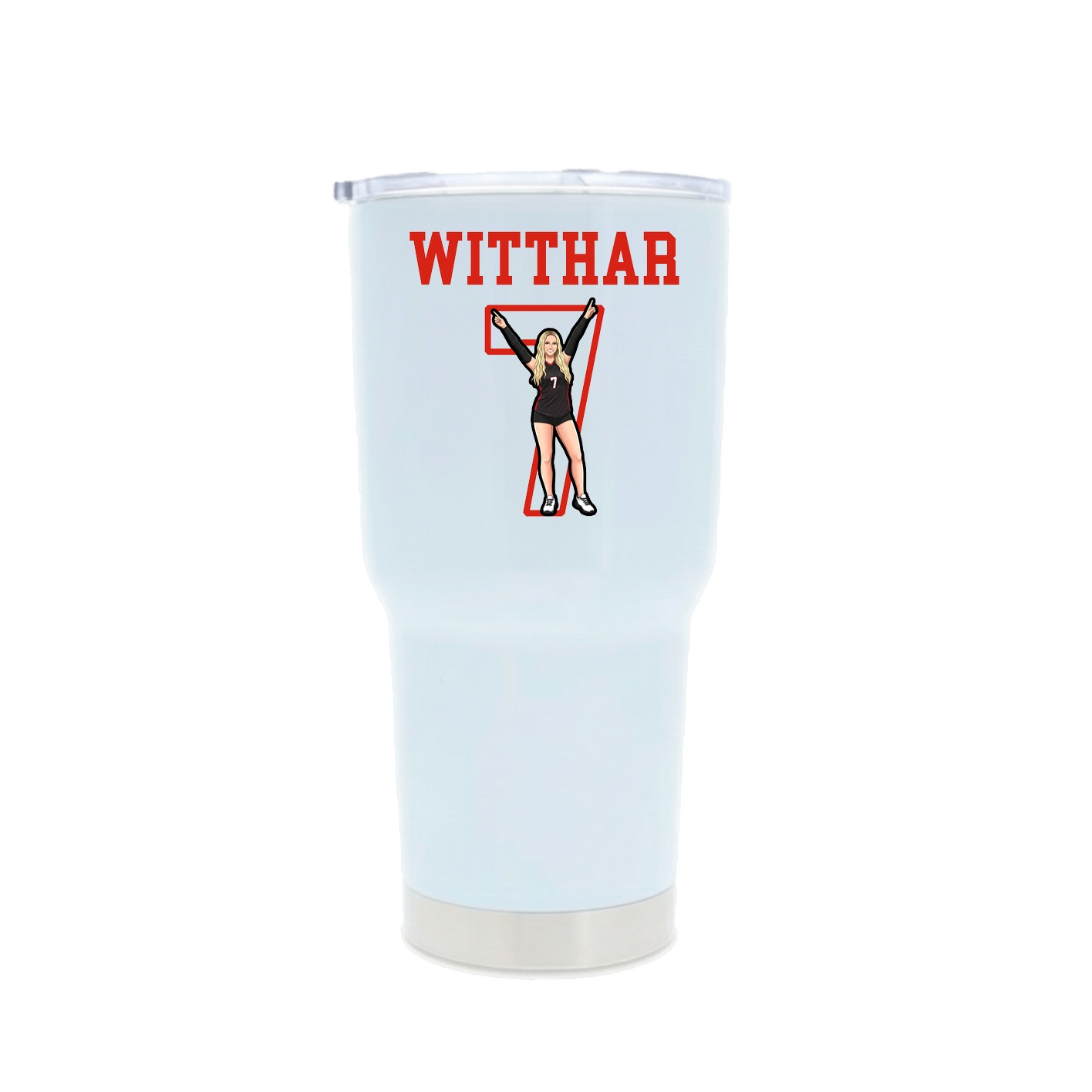30oz Stainless Steel Tumbler — Shirsey in White