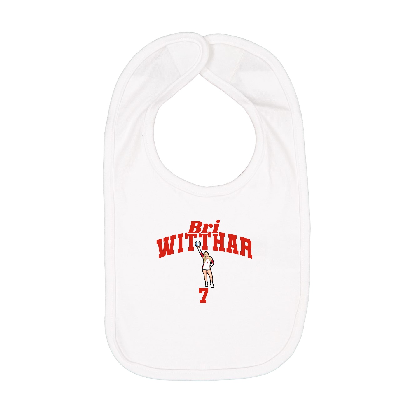 Infant Bib — Signature Arch in White