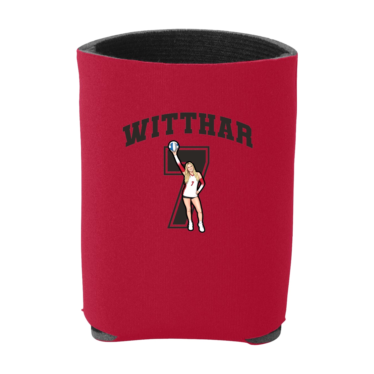 Can Holder — Number in Red