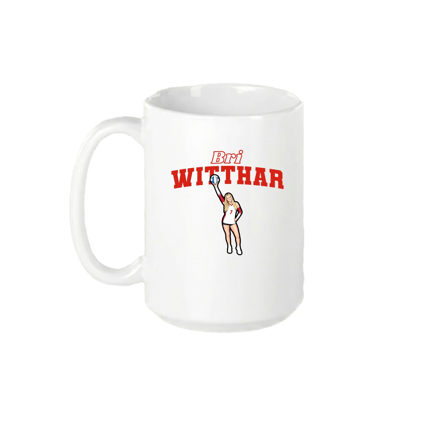 15oz Coffee Mug — Name Arch in White
