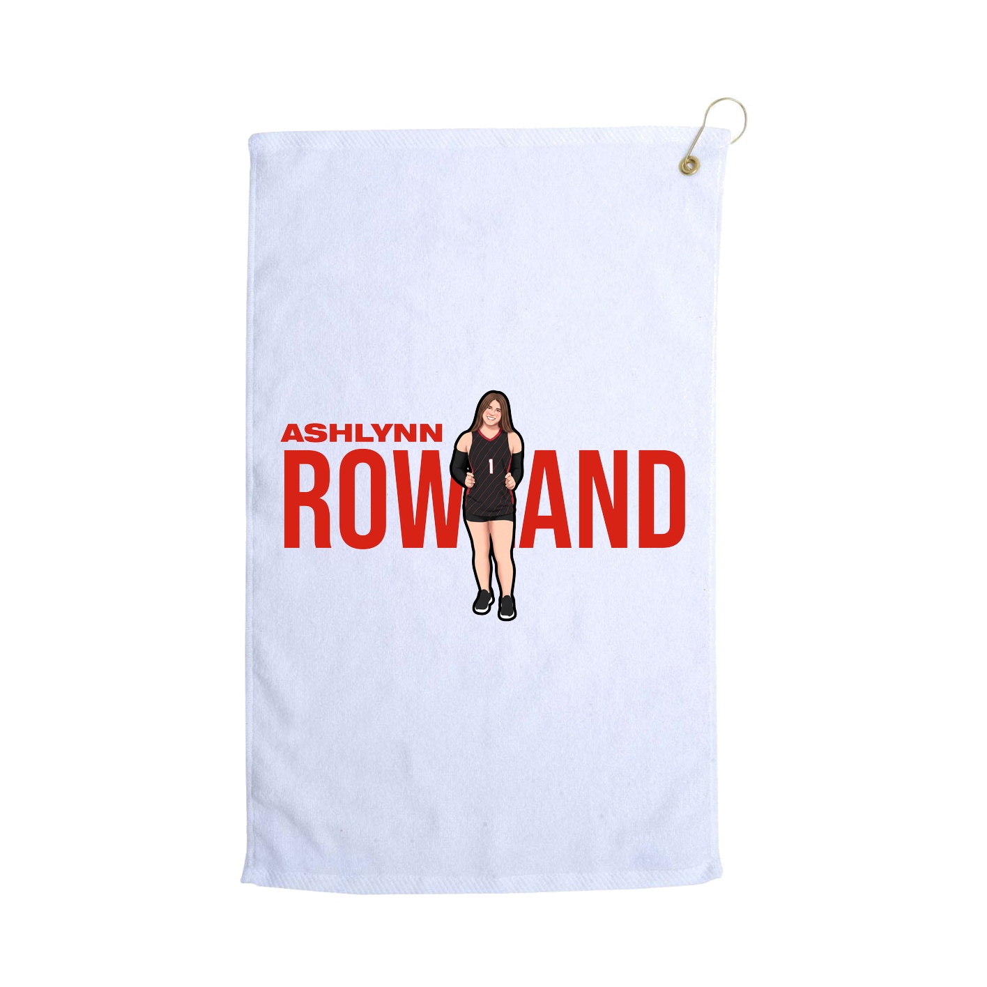 Golf Towel — Player Name in White