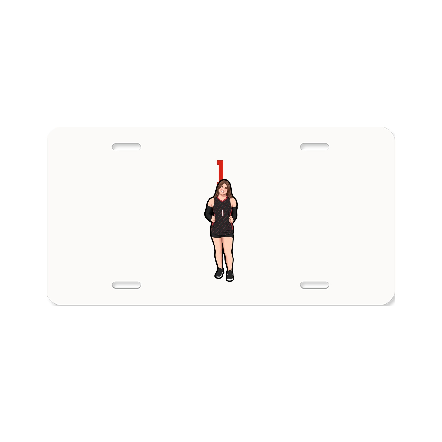 License Plate — Number Top in Classic