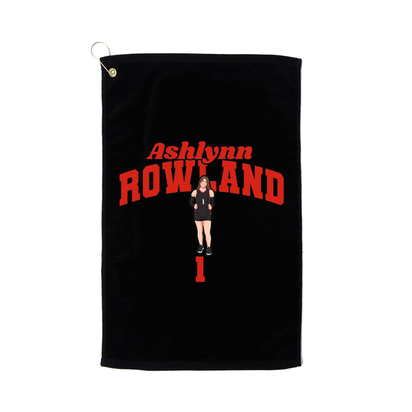 Golf Towel — Signature Arch in Black