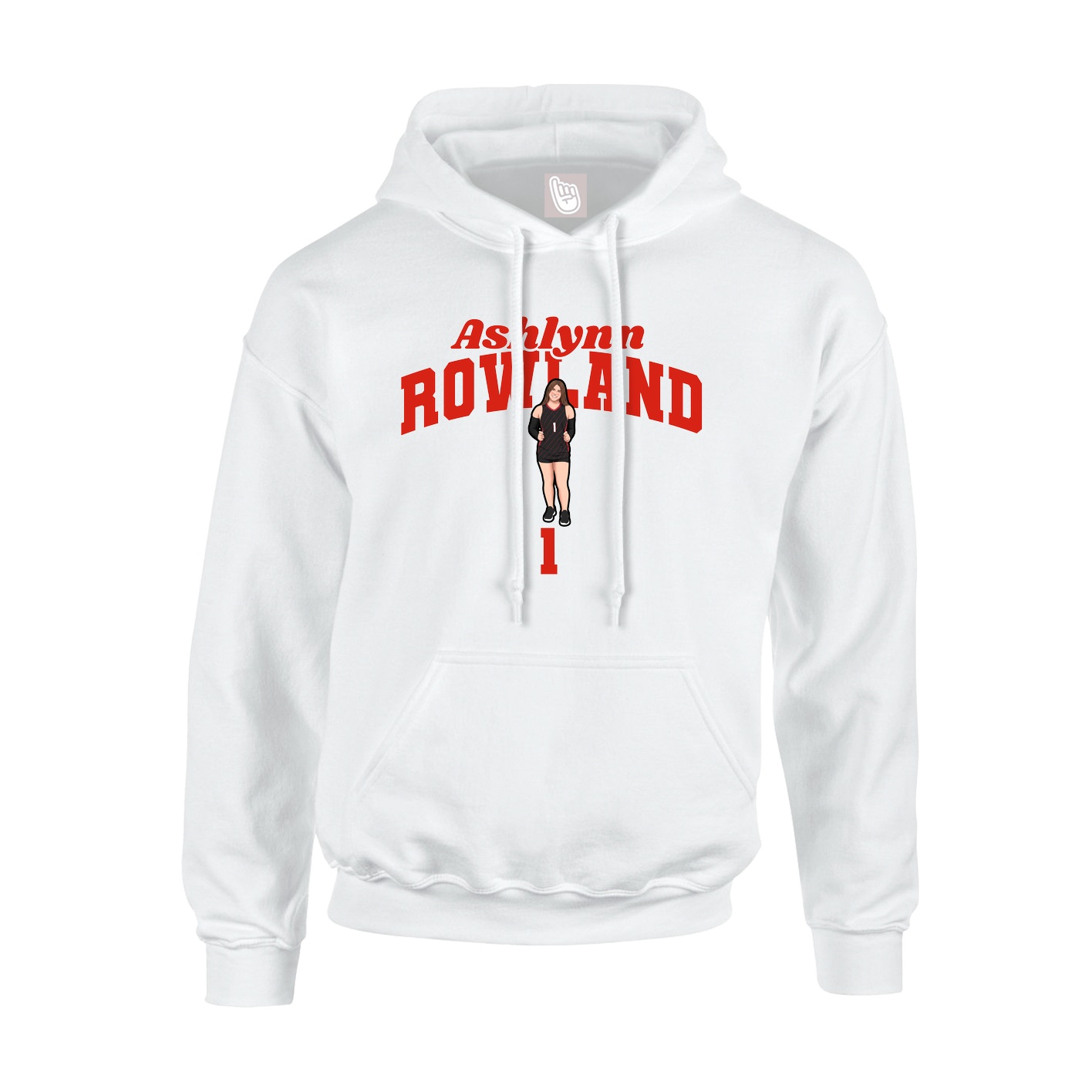 Hoodie — Signature Arch in White