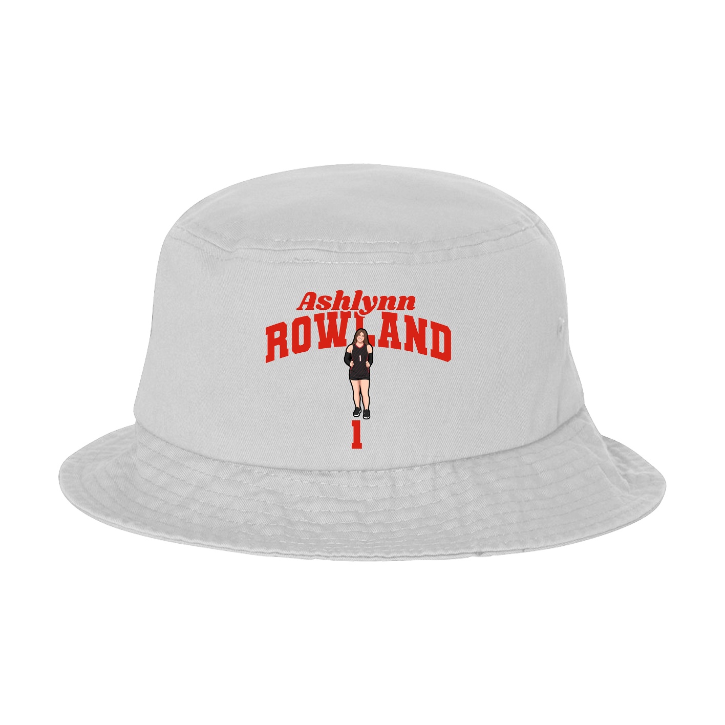 Bucket Cap — Signature Arch in White